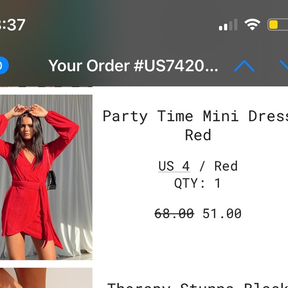 Princess Polly - Party Time Mini Dress Red - Picture 5 of 5